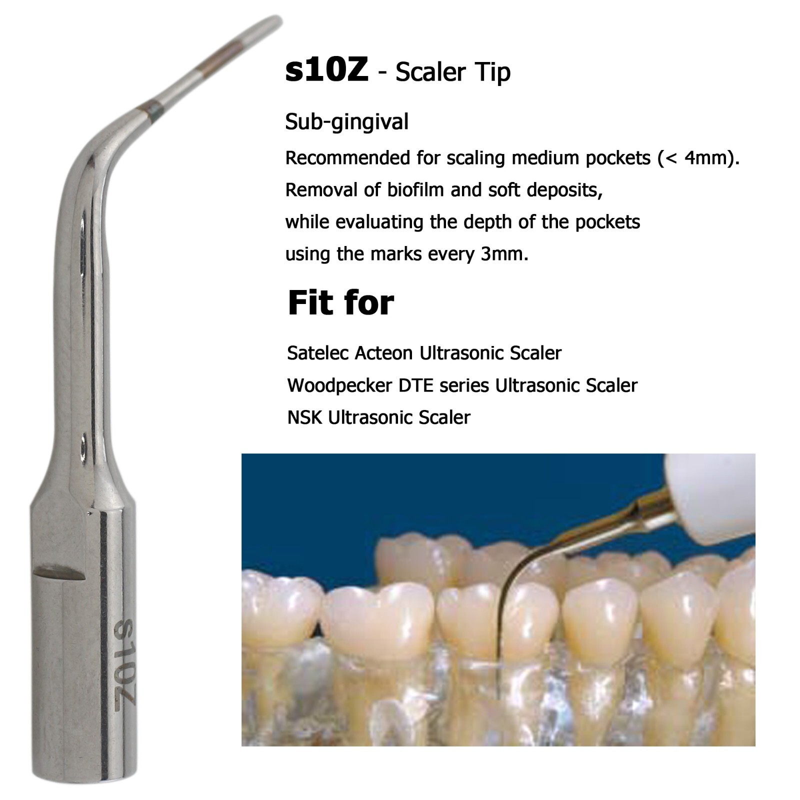 Woodpecker DTE Ultrasonic Scaler HD-7L LED Handpiece ACTEON Piezo Tips DTE-V2 V3