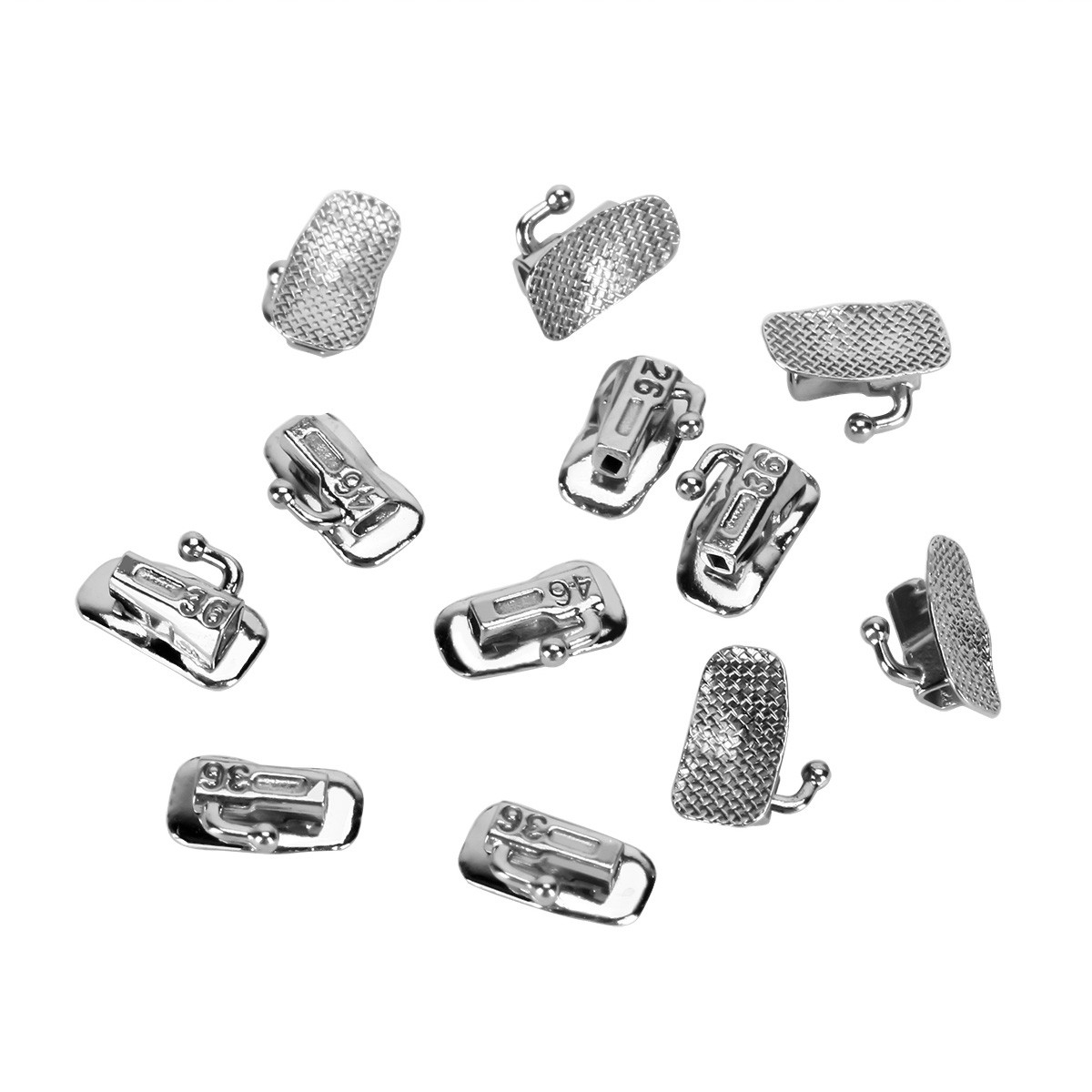200PCS Dental Ortodoncia Tubos bucales de MBT 022 1er Molar Bondable Non-Conver