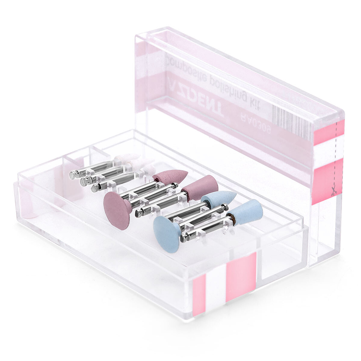 Dental Zirconia Composite Polishing Kit Diamond Silicone Wheel Polishers Brushes