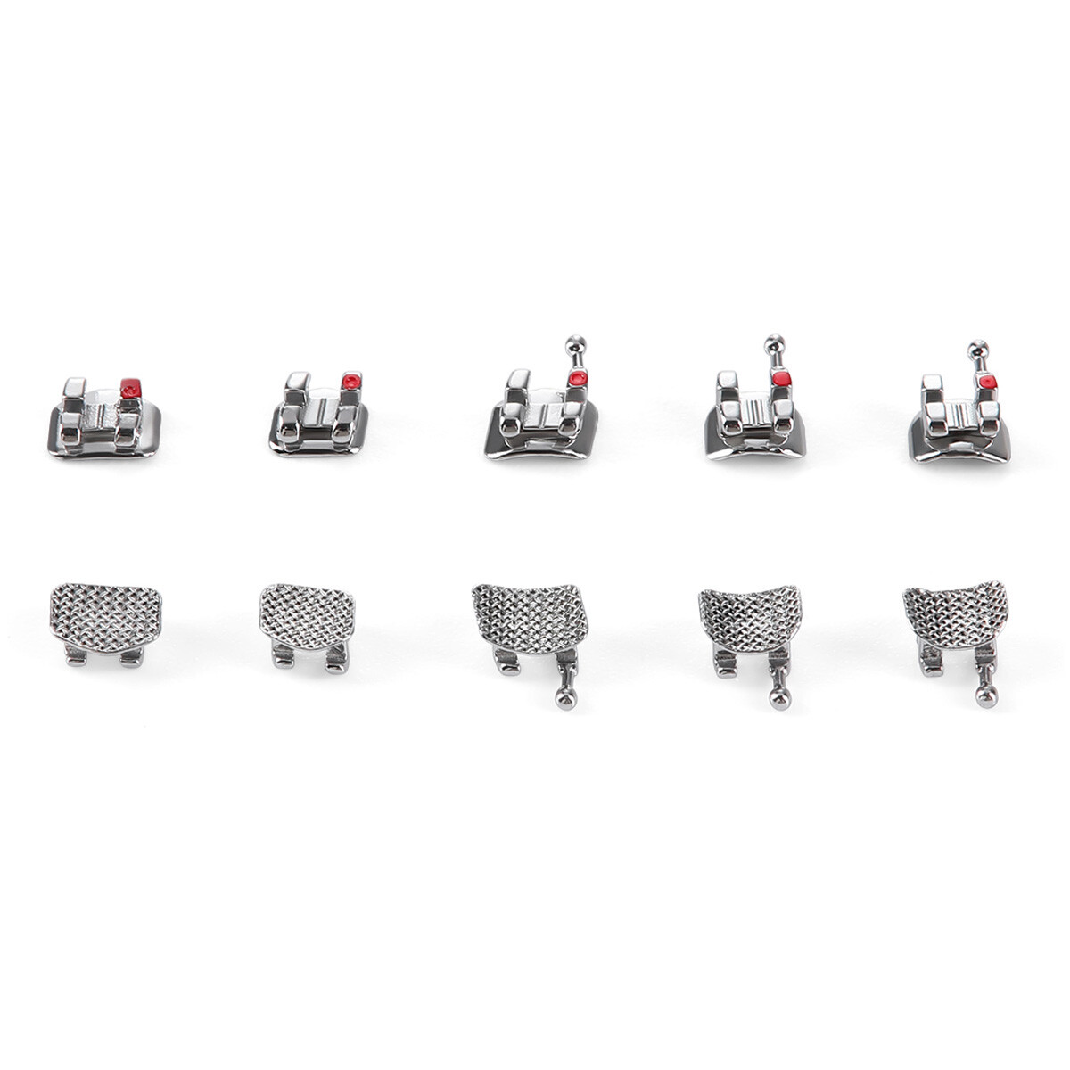 Dental Ortho Brackets Braces Monoblock/Mesh Base Mini Roth/MBT.022″ Hooks 3 4 5