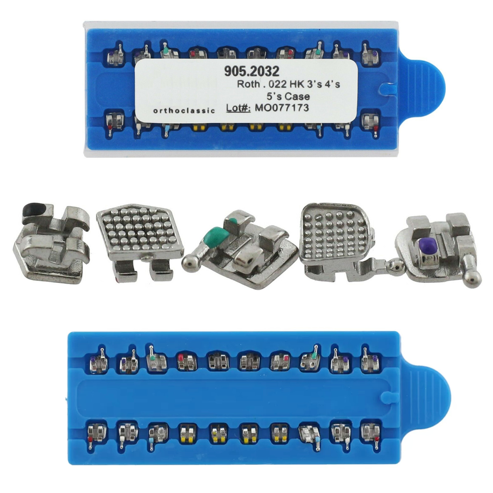 Dental Orthodontic Mini Bracket Metal Braces MIM Mini Roth 022 345 hooks 5-5