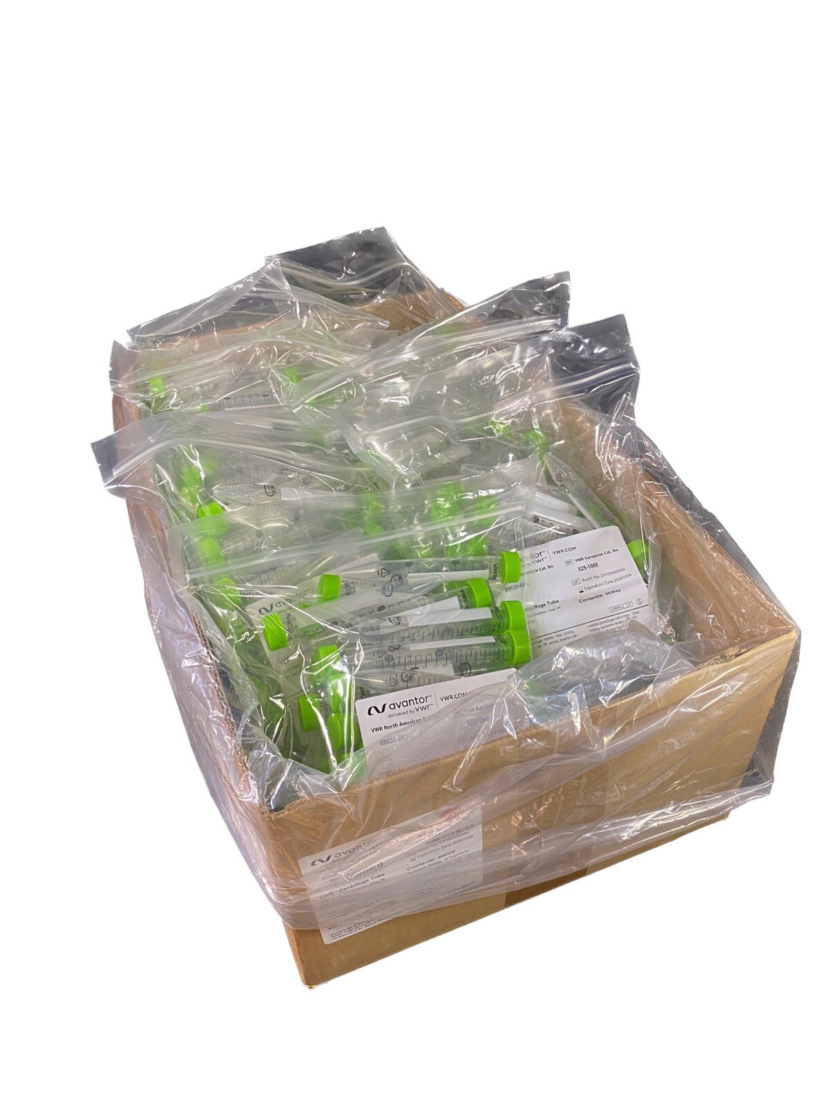 VWR 15mL High-Performance Centrifuge Tubes Flat Cap 89039-664 (450/cs)