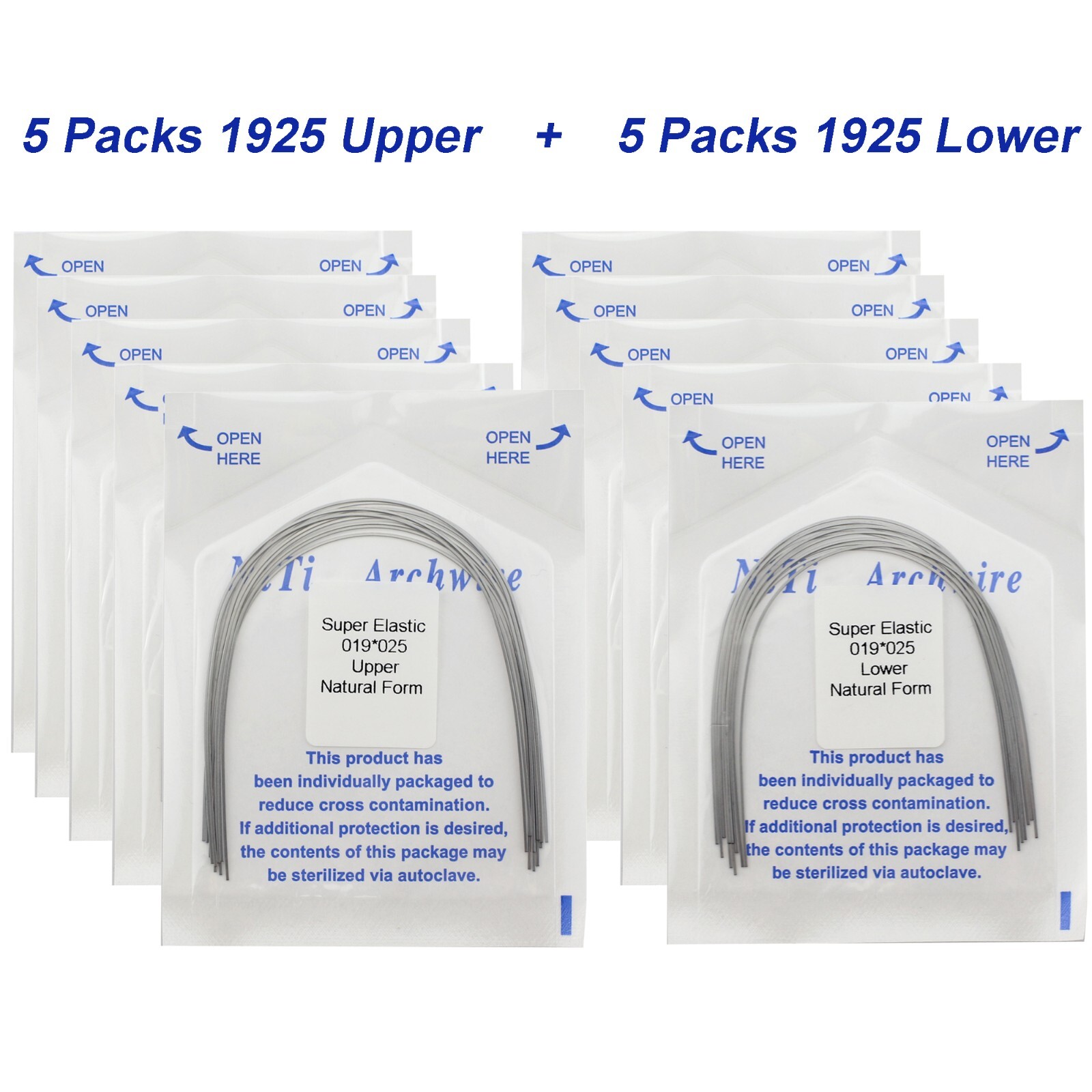 100Pcs Dental Orthodontic Arch Wire Stainless Steel NiTi Ovoid Natural 014 16X22