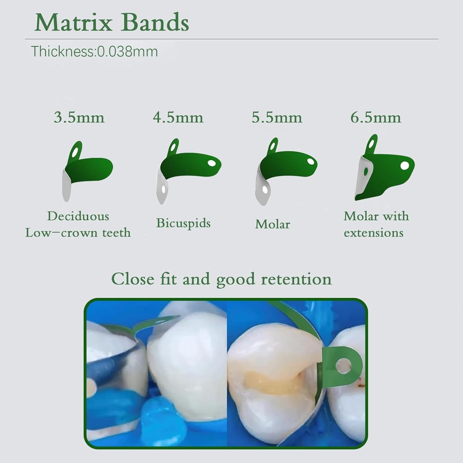 Dental Matrix Bands Ring Palodent V3 Sectional Matrix System Diastema Wedge Kit
