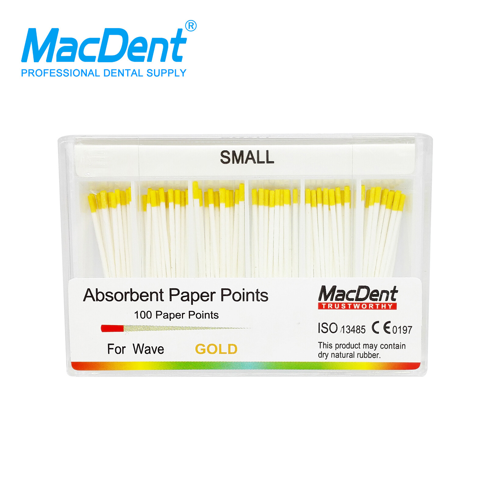 MacDent Dental Obturation Endodontic Gutta Percha Paper Points For WAVE ONE GOLD