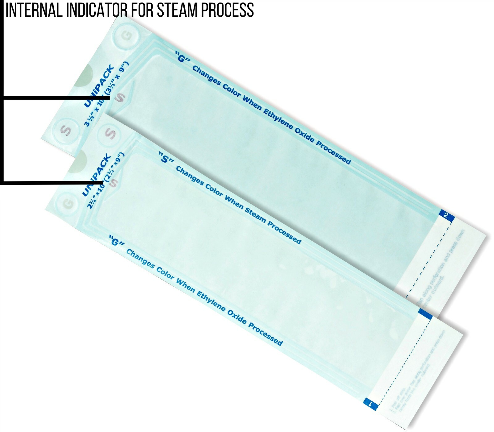 2 x 200pcs Dental Medical Tattoo Sterilization Pouches Self Sealing 5-1/4″x11″