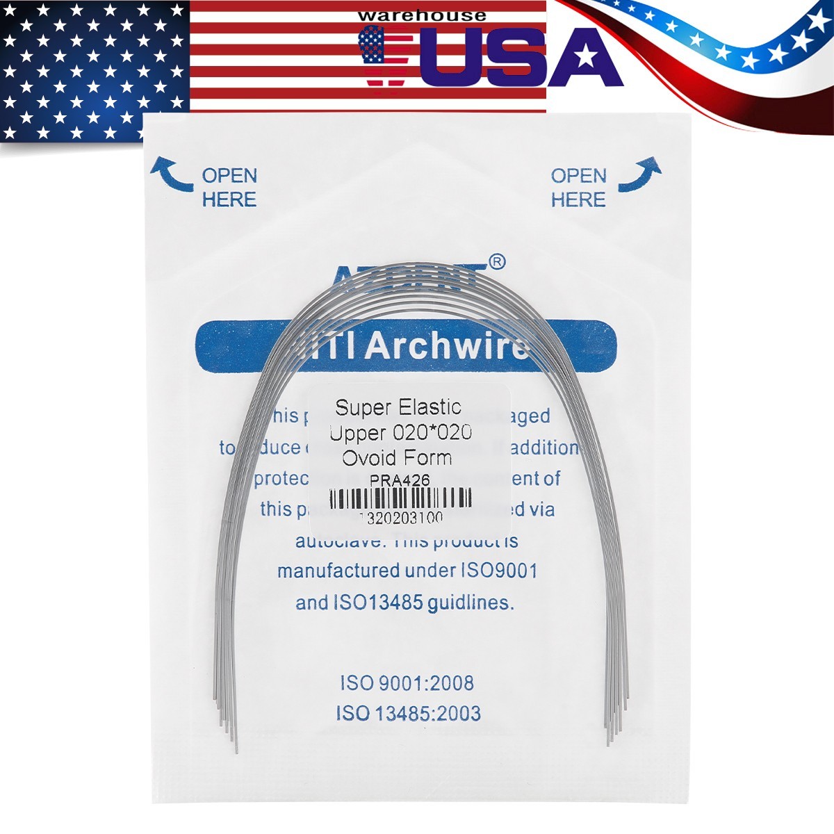 10pcs AZDENT Dental Orthodontic Arch Wires Niti Super Elastic Ovail Round Wire