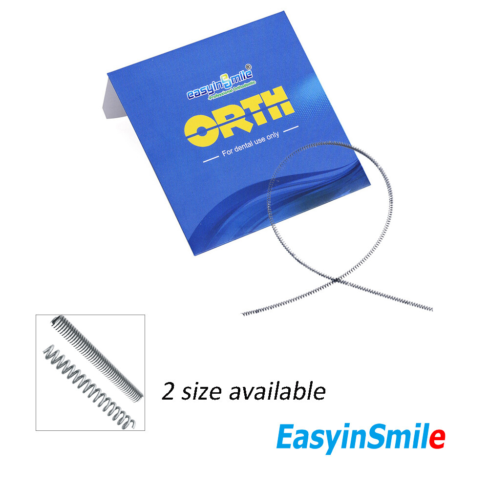 2pcs Dental Open Coil Spring Niti Orthodontic 010*180mm / 012*180mm Easyinsmile