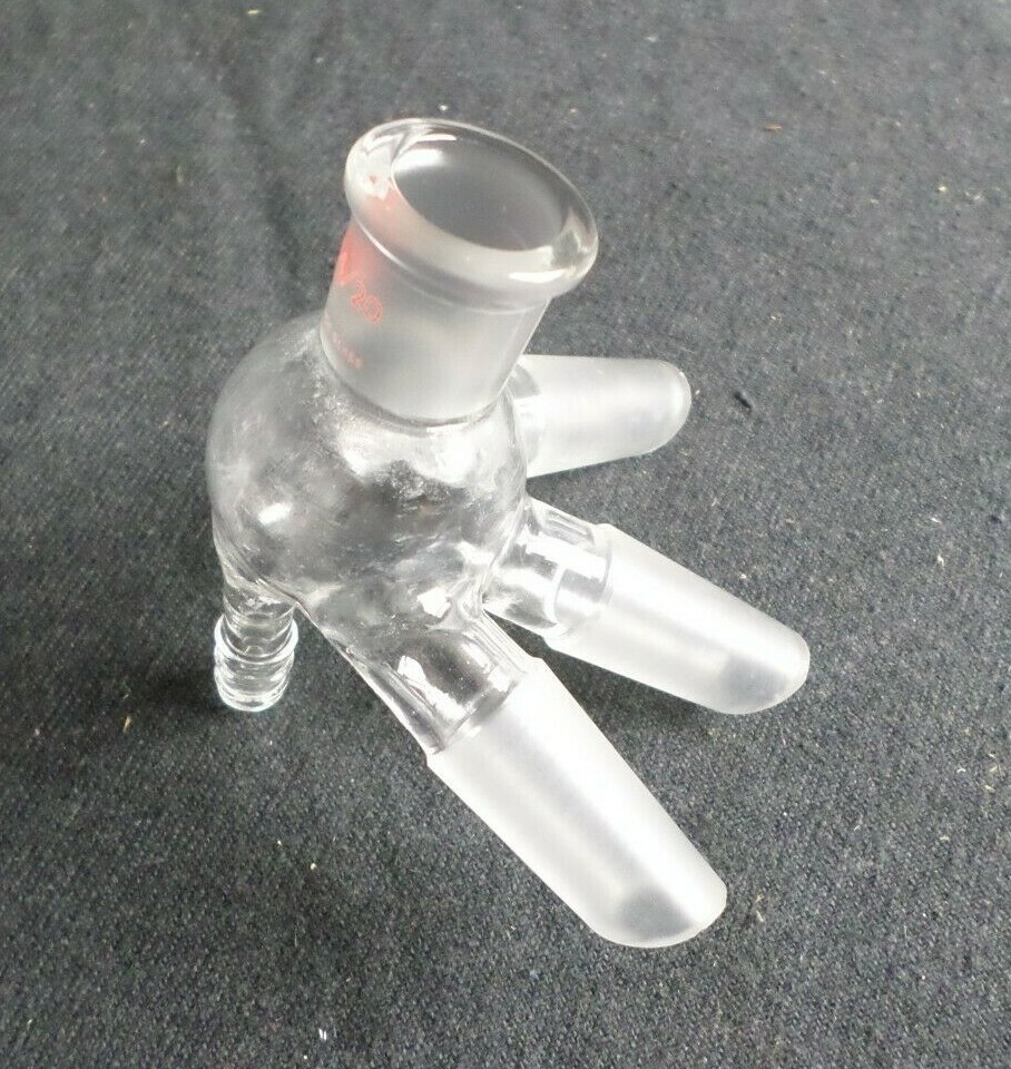 Ace Glass 14/20 Cow Type Fractional Vacuum Distillation Receiver 9403-08