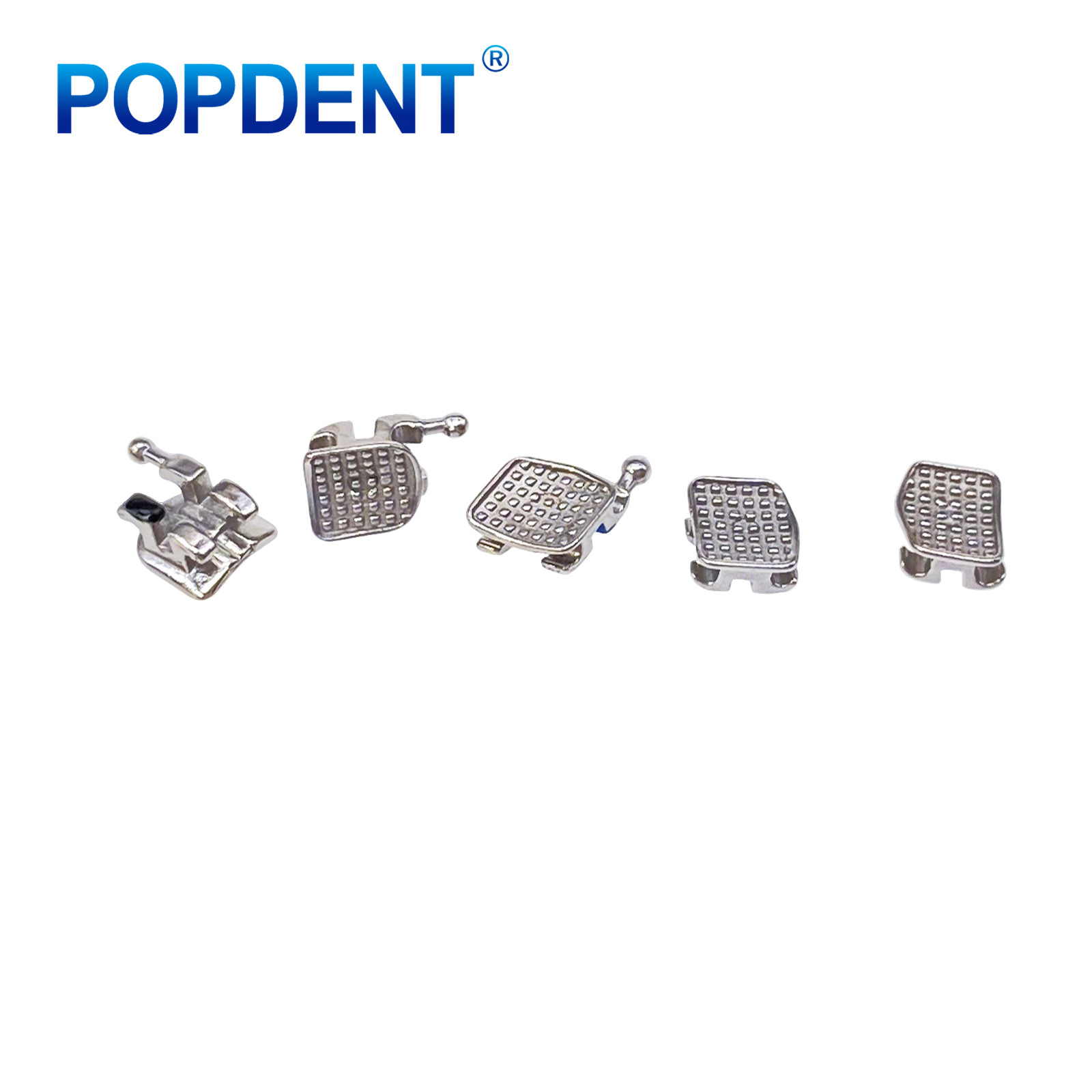 10Kits POPDENT Dental Orthodontic Metal Brackets Mini Roth 022 345H Monoblock