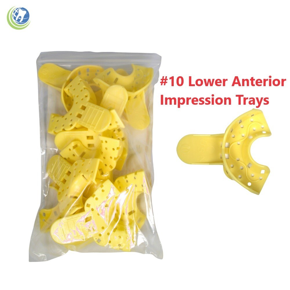 Dental Grillz Lower Anterior Teeth Plastic Mold Impression Trays LA #10 12/bag