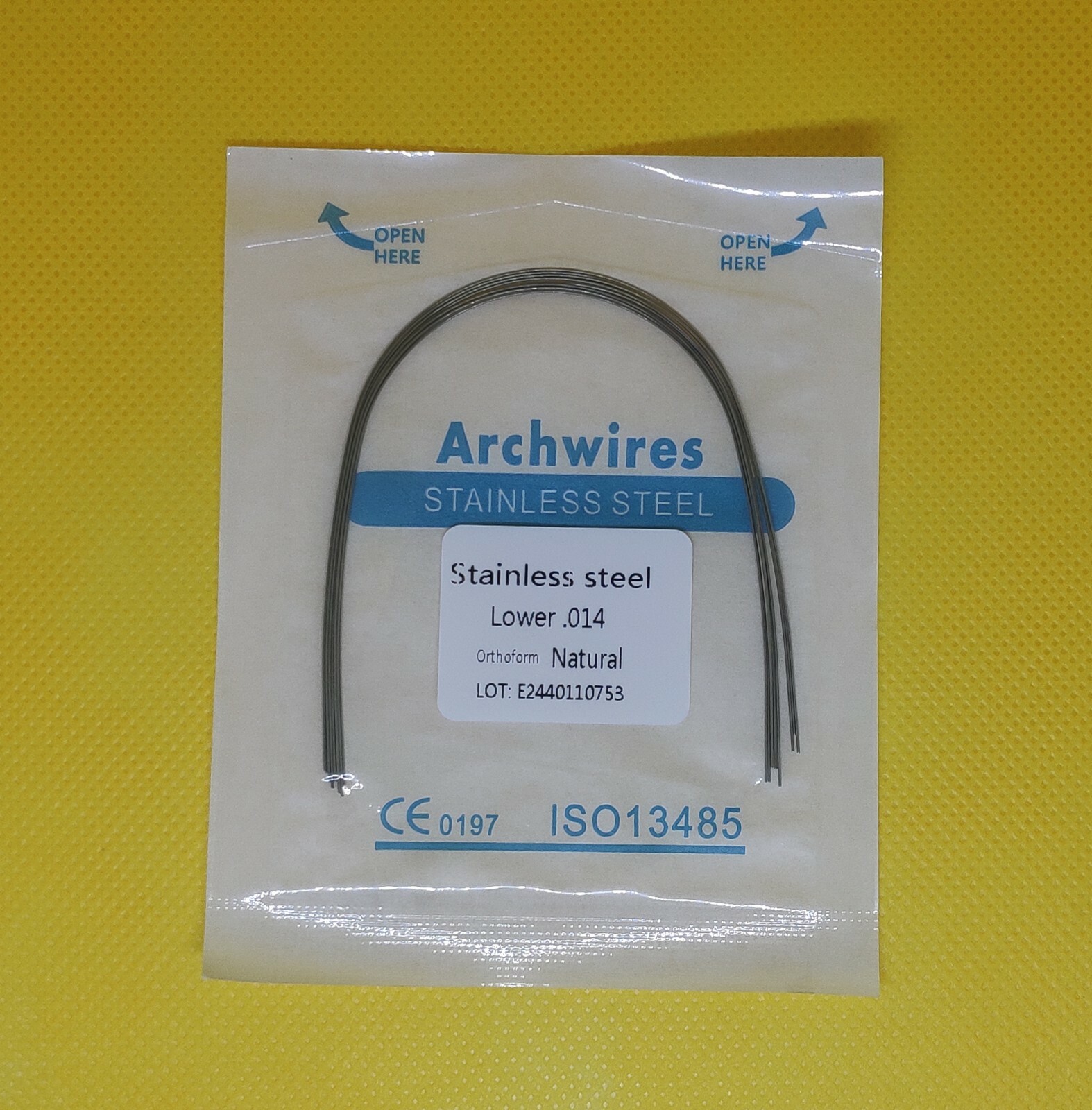 1 Pack 10Pcs Dental Orthodontic Arch Wires Stainless Steel Round Natural Form