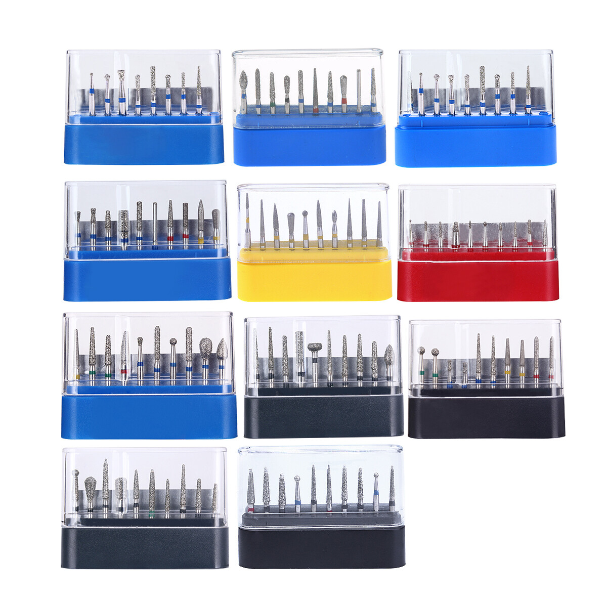 10Packs AZDENT Dental Super Coarse FG Diamond Grit Burs For High Speed Handpiece