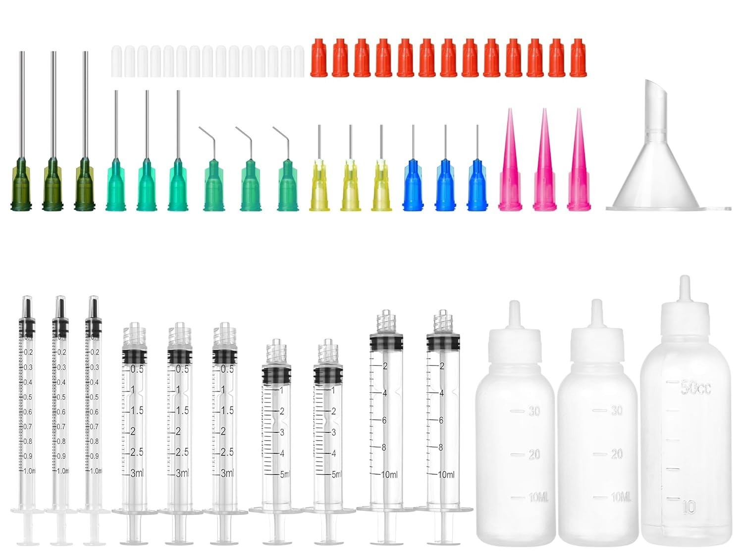 10ml Glue Applicator Syringe with 14G/16G/18G Blunt Tips – For Ink, Epoxy, Cra