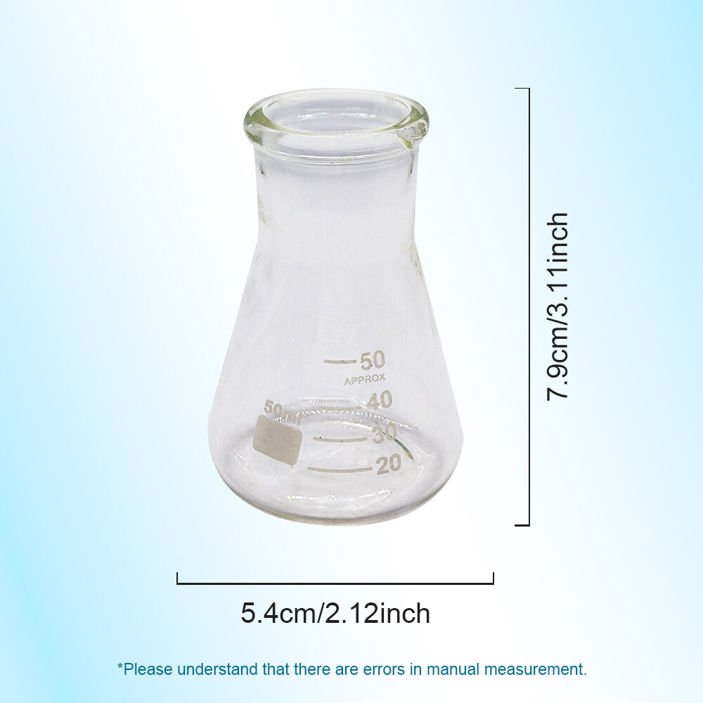 1Pcs 50-2000ml Straight small Mouth Glass erlenmeyer flask, conical flask bottle