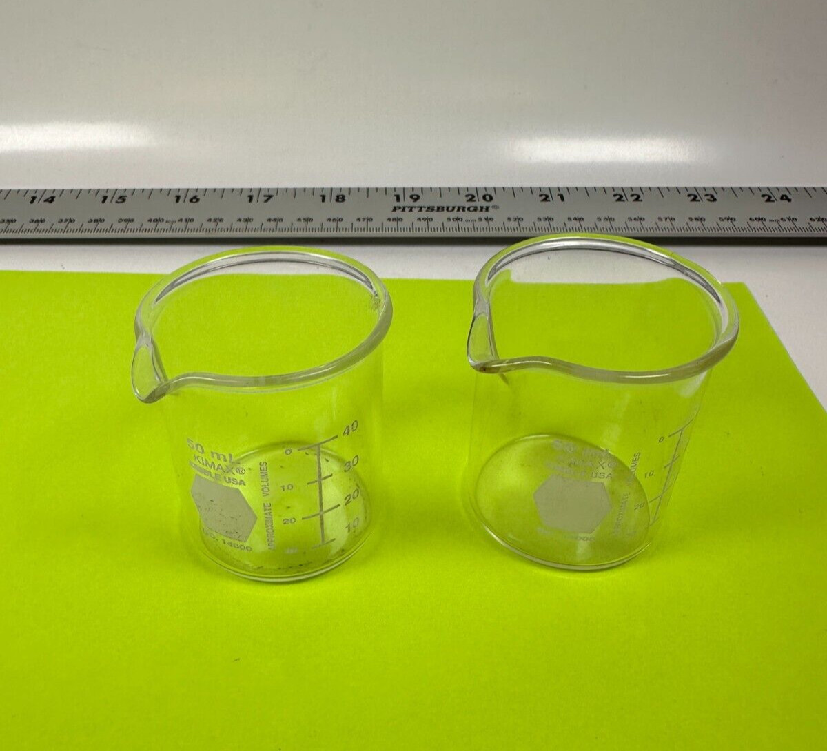Kimax Kimble USA 50ml Beakers 1400 with Spout (Lot of 1) NEW