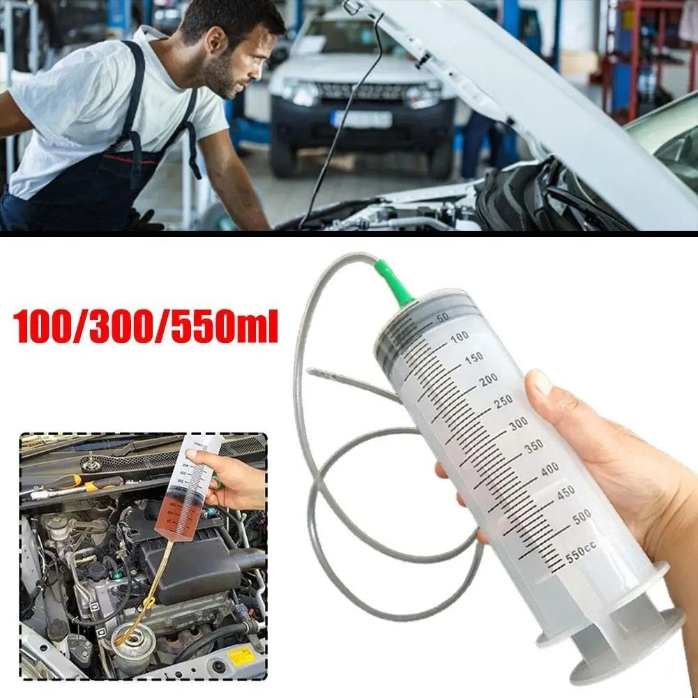 100/300/550ml Large Capacity Syringe Oil Pump with 1m Hose Measuring Pump Gift