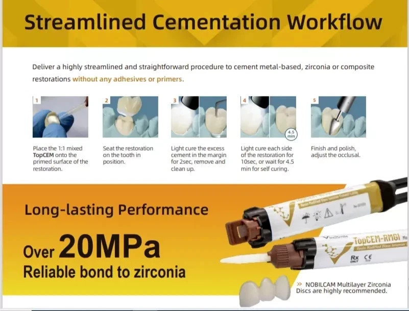 VinciSmile TopCEM RMGI Glass Ionomer Cement same as Kerr Nexus Resin Modified FS