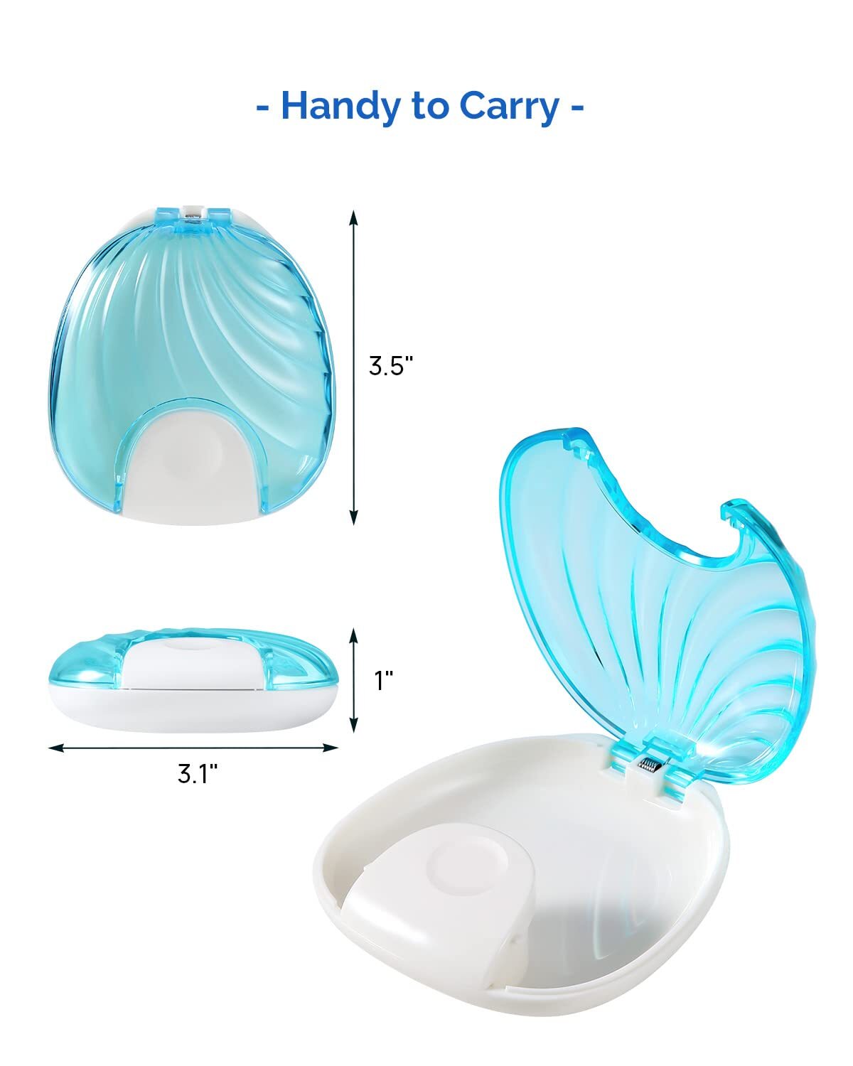 JMU Dental Orthodontic Retainer Boxes Denture Case Mouth Guard Containers