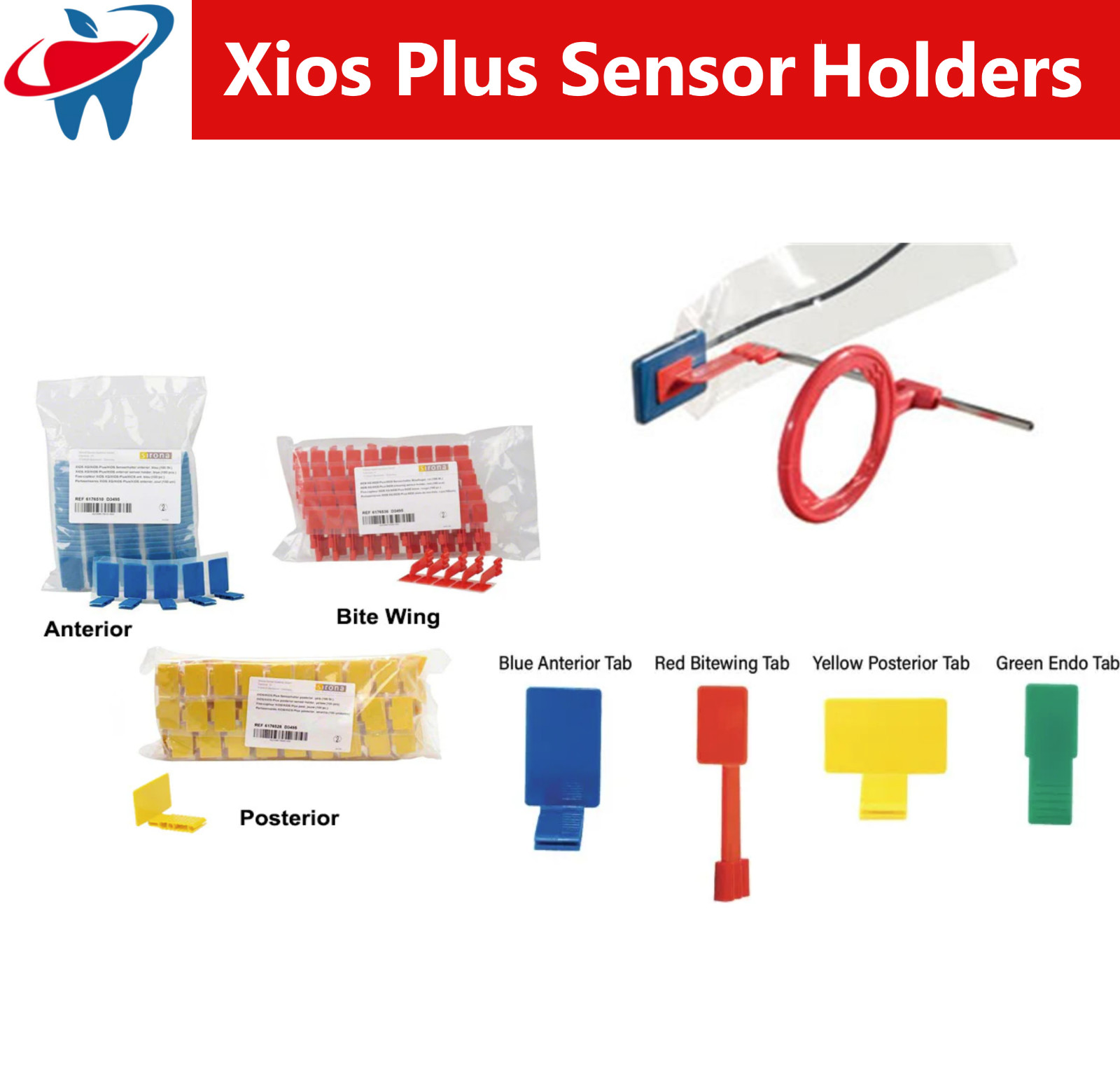 XIOS Plus X-Ray Disposable Digital Sensor Holder fits XCP, All Replacement Parts