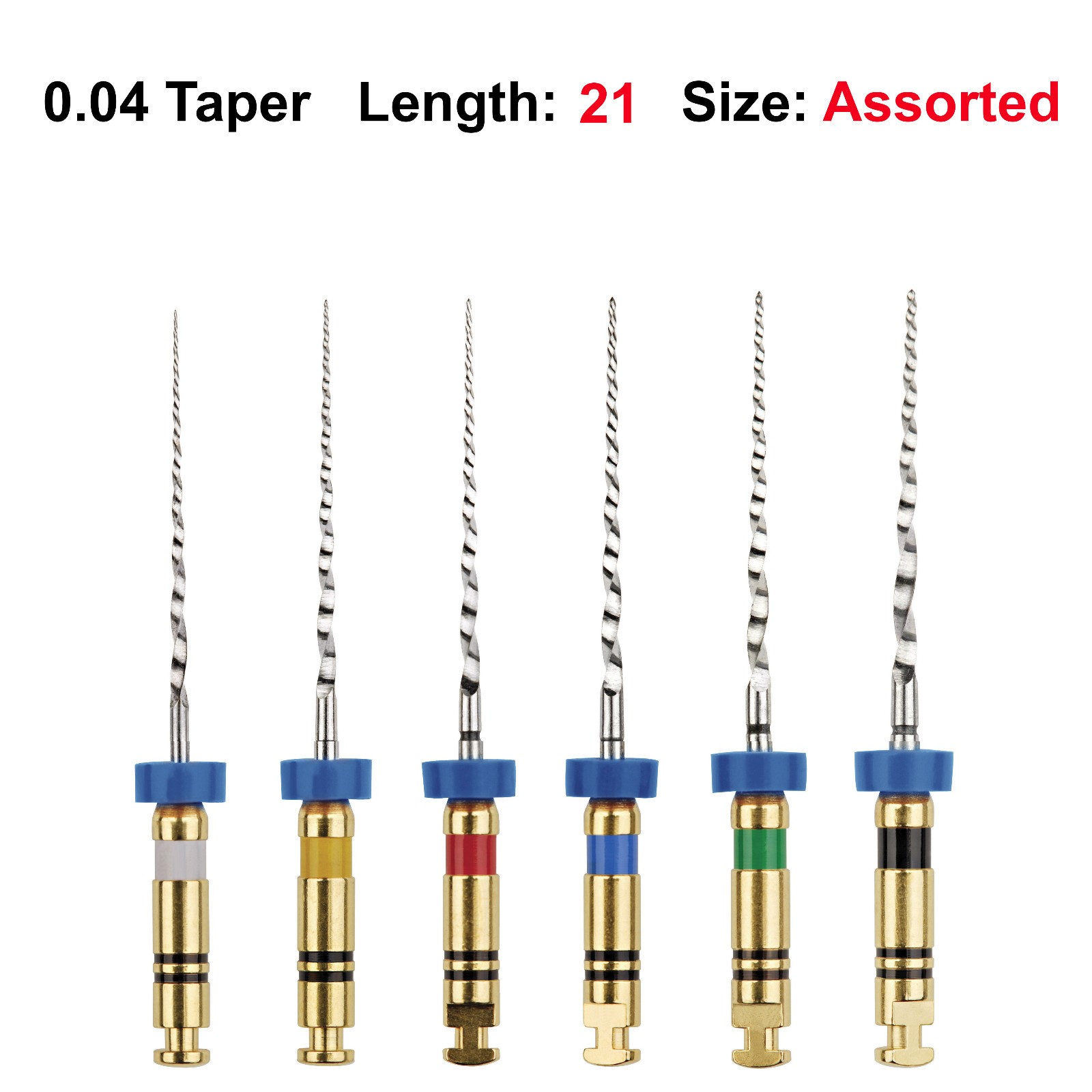 Dental Root Canal Endodontics Vortex Blue Rotary Files 04/06 Taper 21/25/31mm