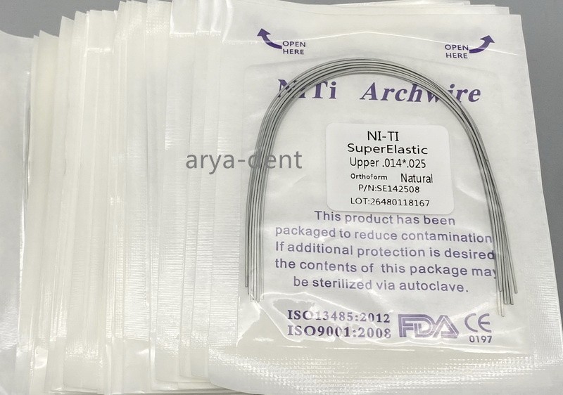 Dental Orthodontic Arch Wire Super Elastic NITI Round Rectangular Natural Form