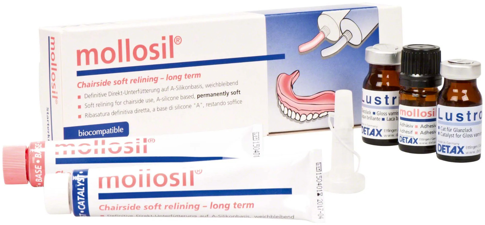 NEW Dental Mollosil Long-Term Relining A-silicone Material Kit (Free Ship)