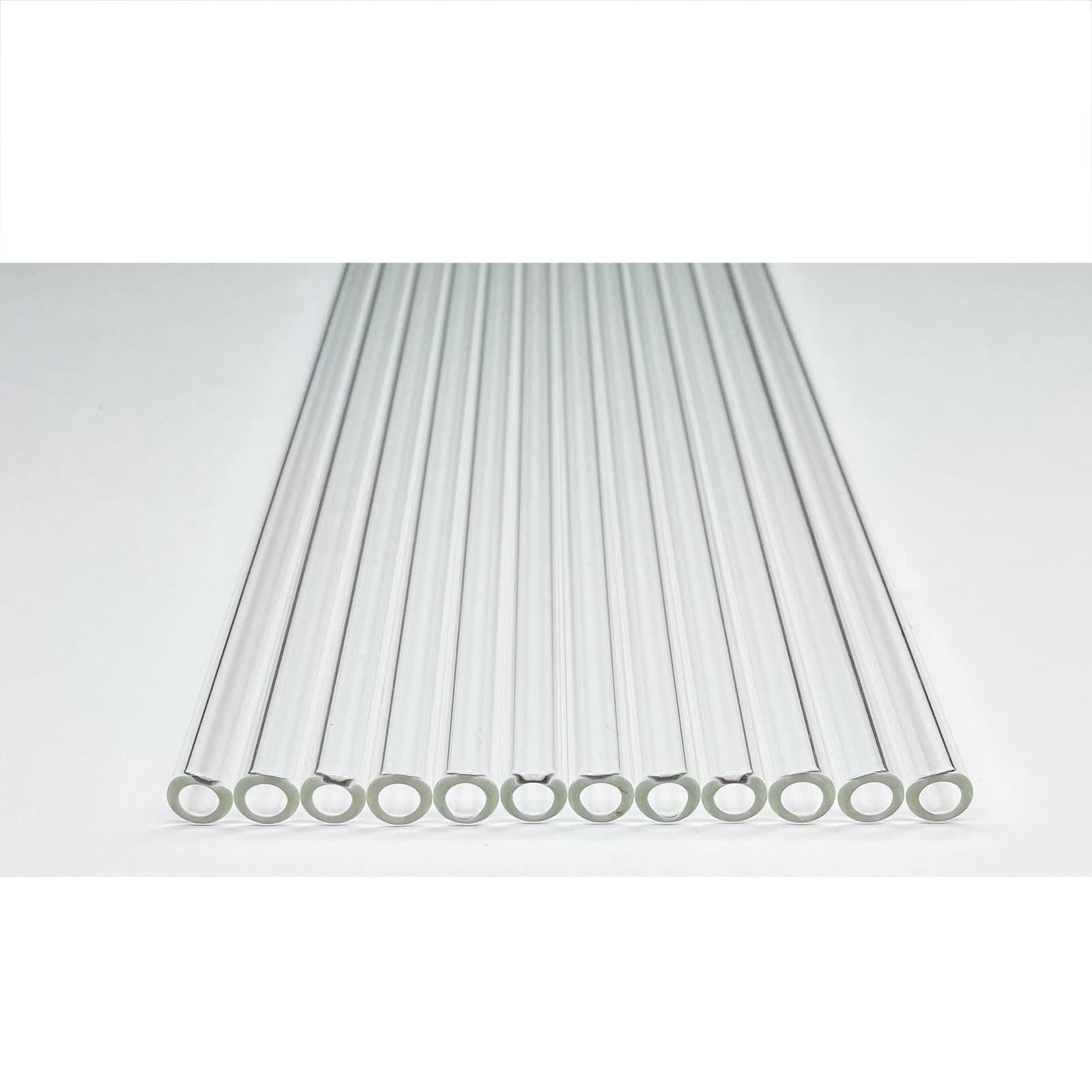Glass tubes 12 8 inches long, 8 mm OD, 5 ID, 1.5 thickness, Clear