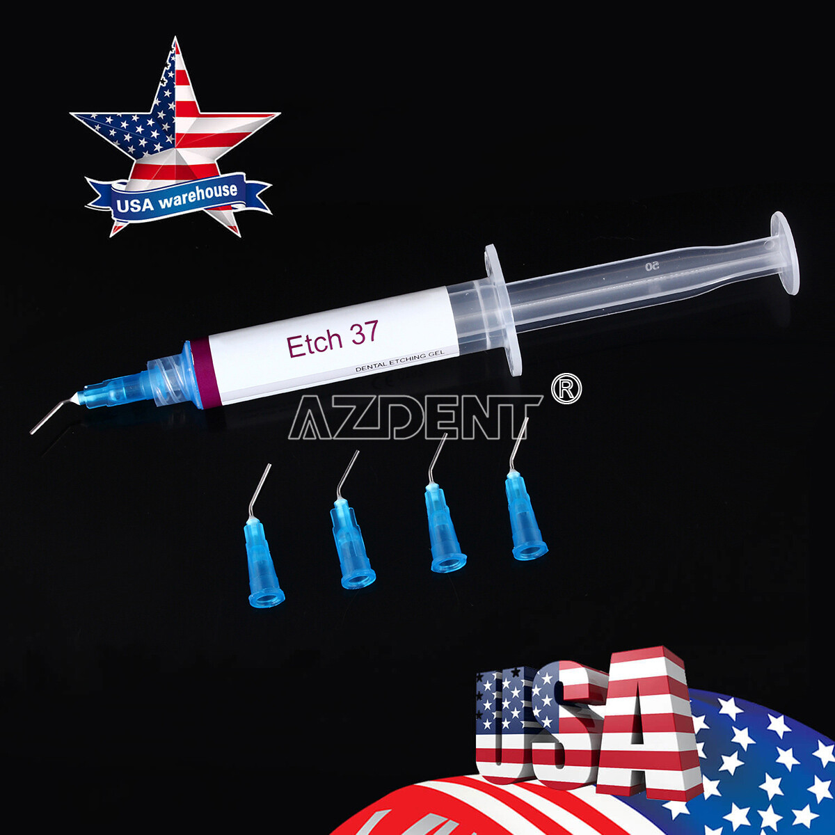 Dental Acid Etch Etching Gel 37% 5ml/syringe Dentex USPS