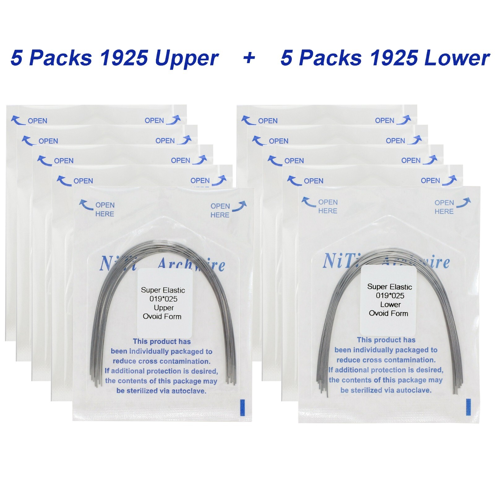 100Pcs Dental Orthodontic Arch Wire Stainless Steel NiTi Ovoid Natural 014 16X22