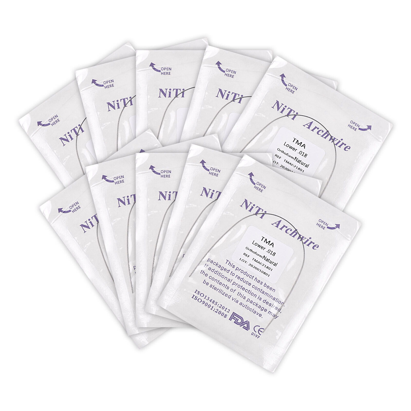Dental TMA Molybdenum Beta Titanium Ti-Mo Alloy Arch Wire Rectangular/Round