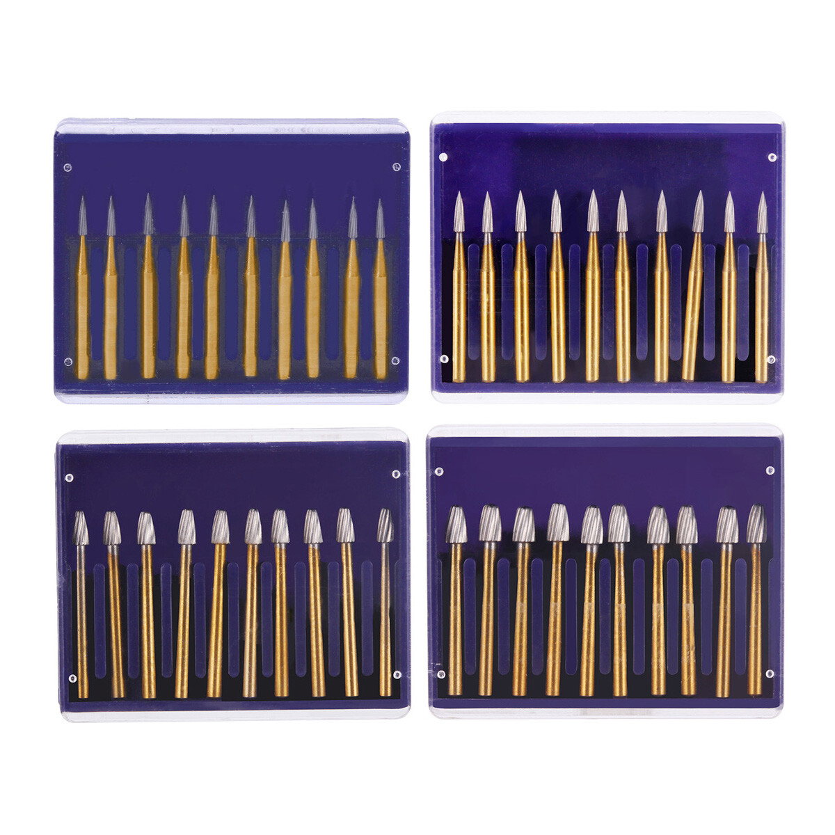 Dental Trimming/Finishing FG Gold Burs Tungsten Carbide For High Speed Handpiece