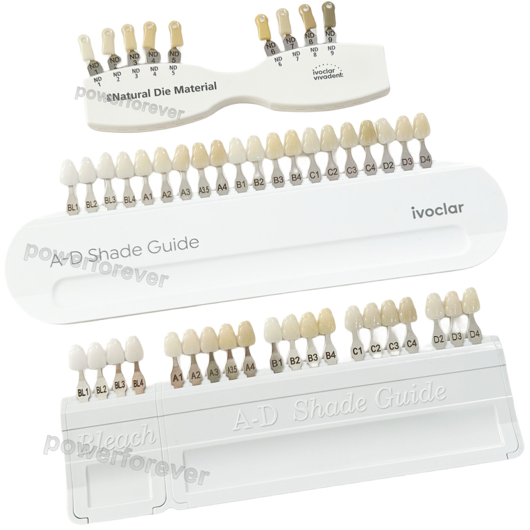 lvoclar Vivadent Dental Shade Guide A-D Natural Die Porcelain Teeth 9/20 colors