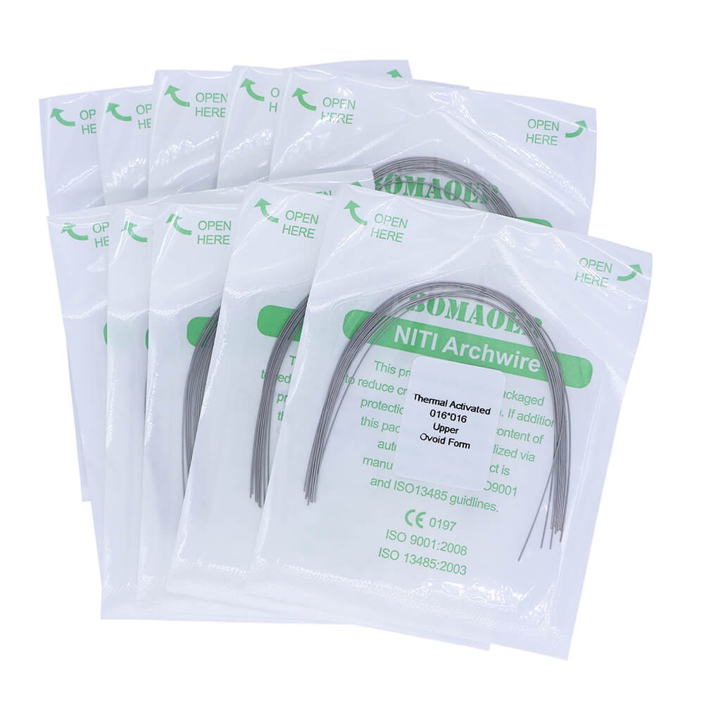 50×Dental Orthodontic Niti Thermal Activated Rectangular Arch Wires 16×16 Upper