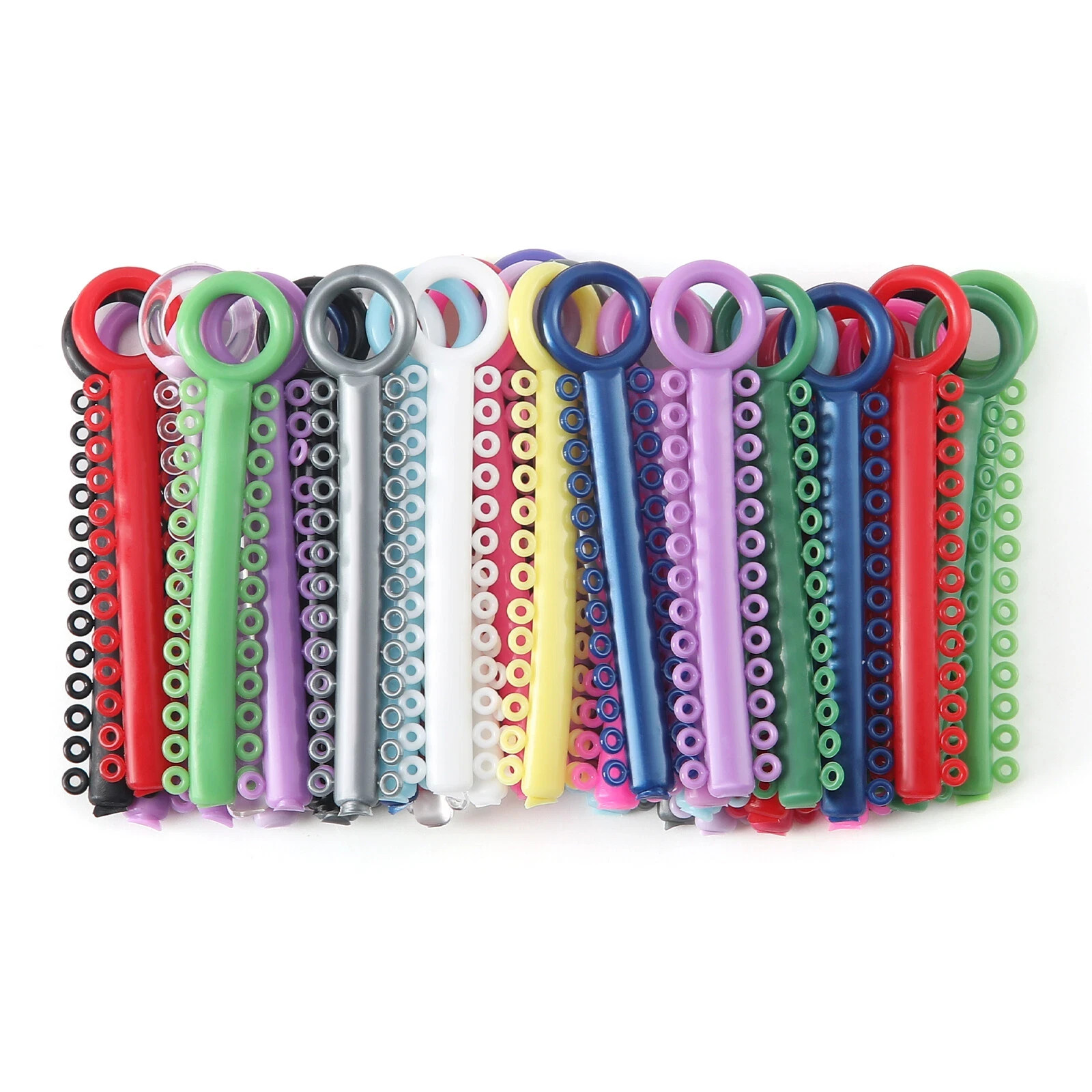 1040 Pcs Dental Orthodontic Ligature Tie Braces Elastic Rubber Bands Mixed Color
