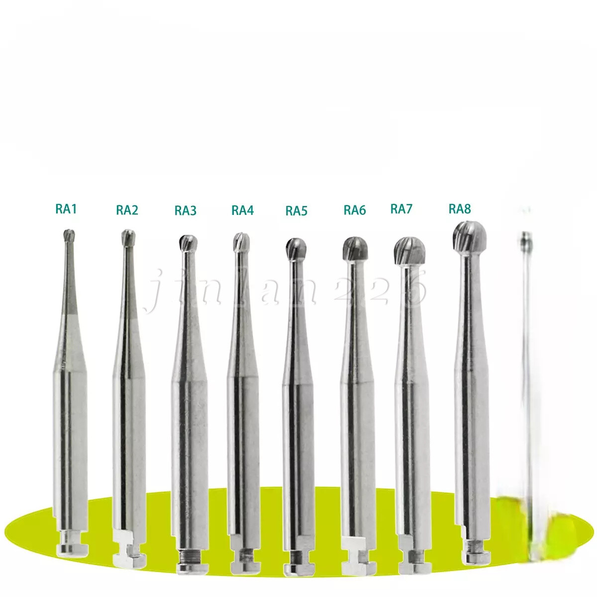 1-10 Dental Low Speed Contra Angle Bur Round Ball Tungsten Carbide RA