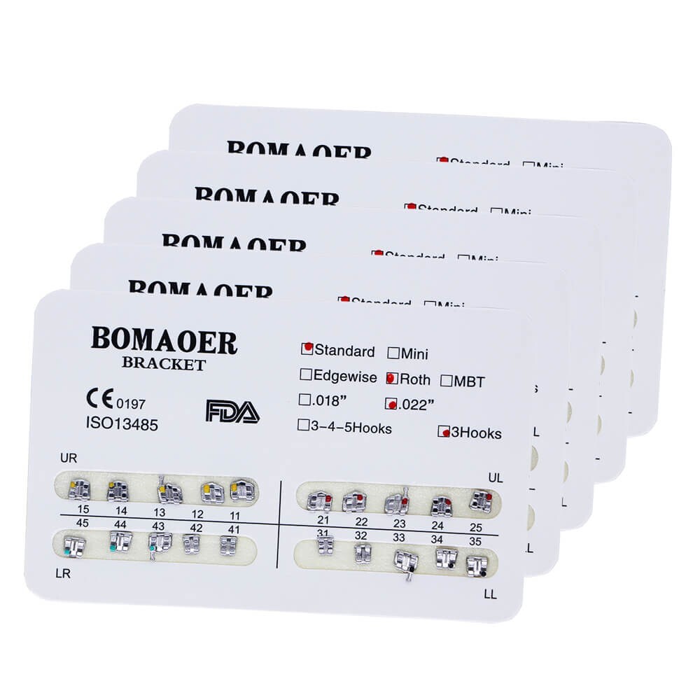8 Sizes Dental Orthodontic Mental Bracket Brace work with arch wire 20pcs/pack