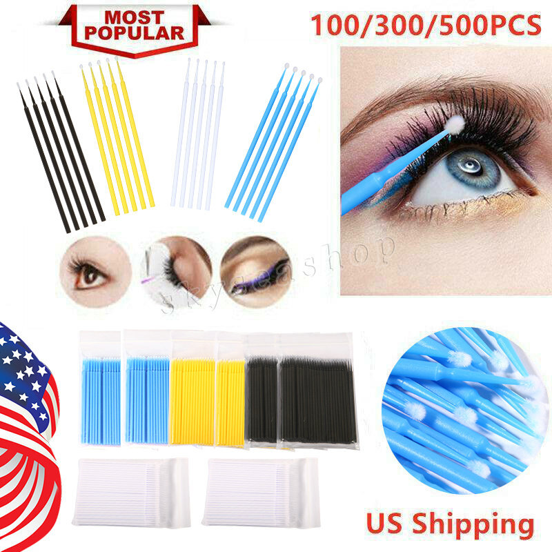 100-1000pcs Dental Microbrush Micro Brush Applicators Tips 2.5/2.0/1.5/1.2mm