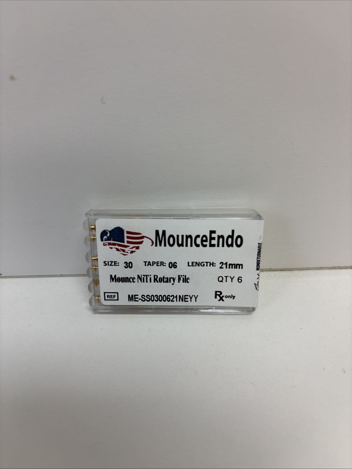 6/Pk Endodontics Size 30 Taper: .06 LENGTH 21mm NiTi Rotary Files