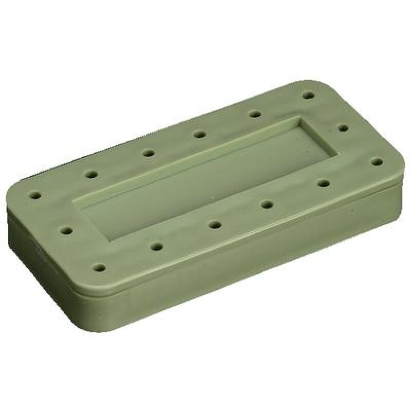 Dental RECTANGULAR Bur Block Magnetic Lab Holder Holds 14 Burs, FG, HP RA, 275F
