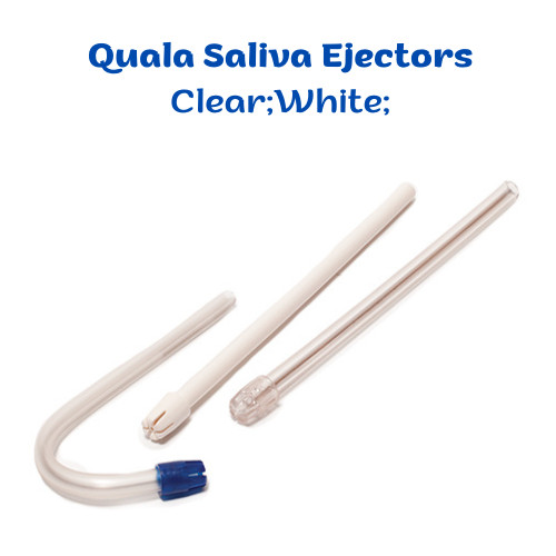 Quala Disposable Plastic Dental Saliva Ejectors Tip CHOOSE COLOR Pack of 100