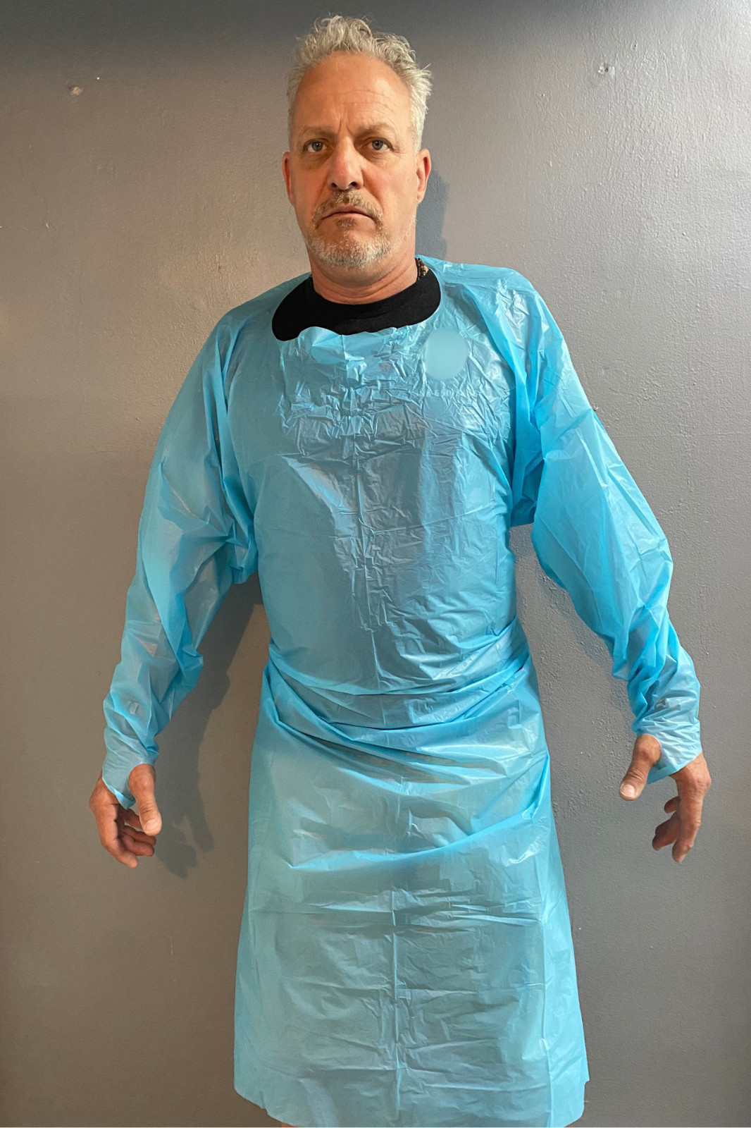 Case (200 pieces) Blue Thumb Loop Medical Isolation Gowns