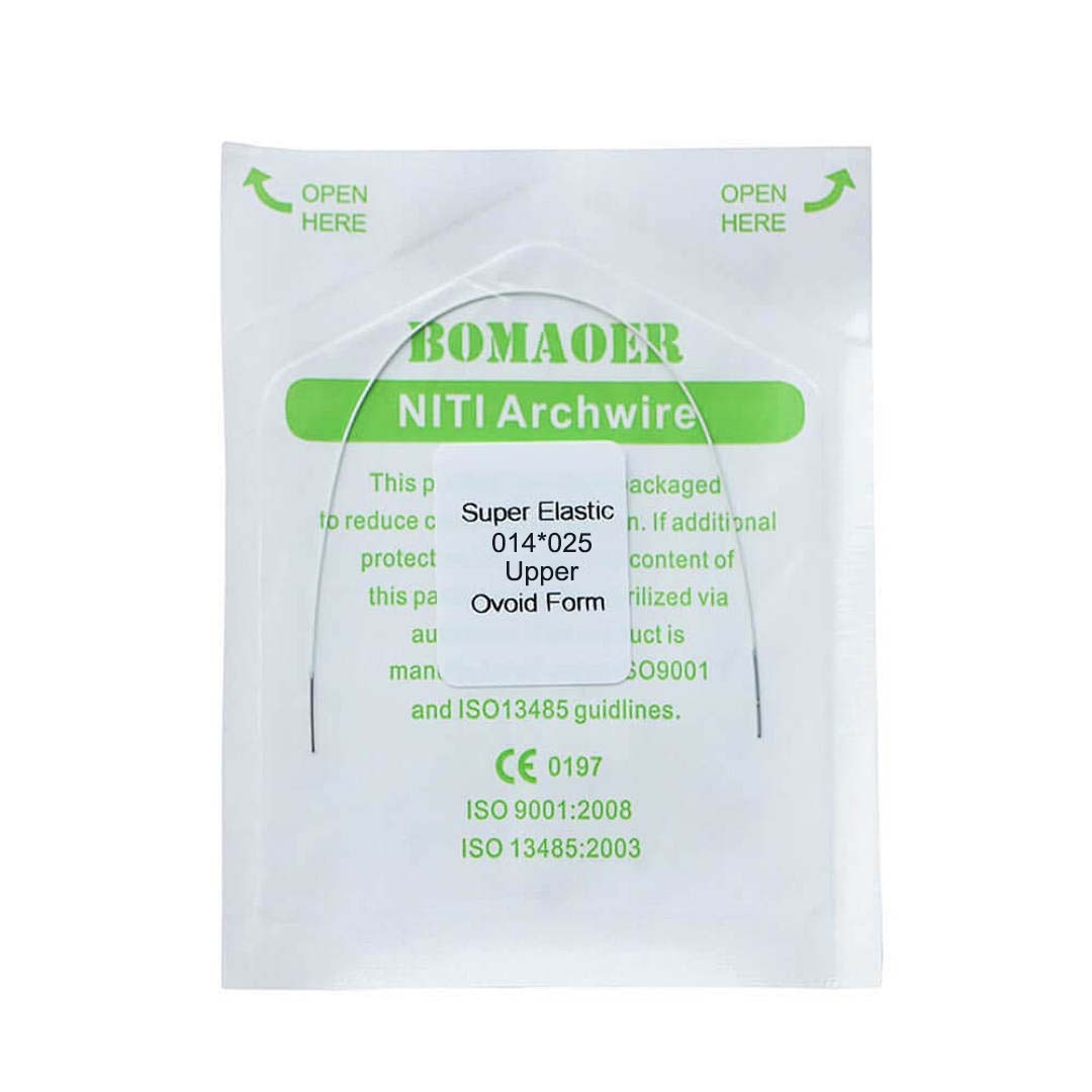 10×Dental Orthodontic Niti Rectangular Arch Wires Tooth Color Coated 14×25Upper