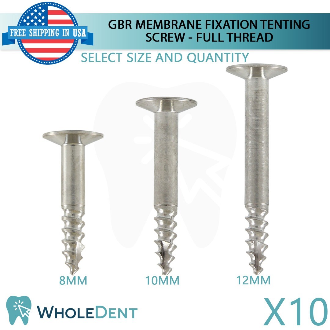 10x GBR Titanium Half Thread Tenting Screw Membrane Fixation Dental