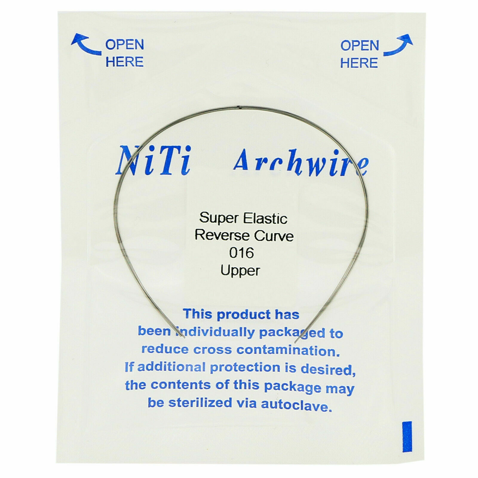1 Pack 2 Pcs Dental Orthodontic Niti Arch Wire Reverse Curve Round/Rectangular
