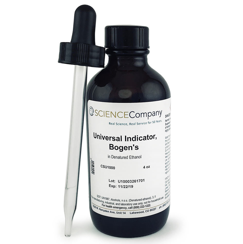 Bogen’s Universal Indicator Solution with Dropper. 4 Oz.
