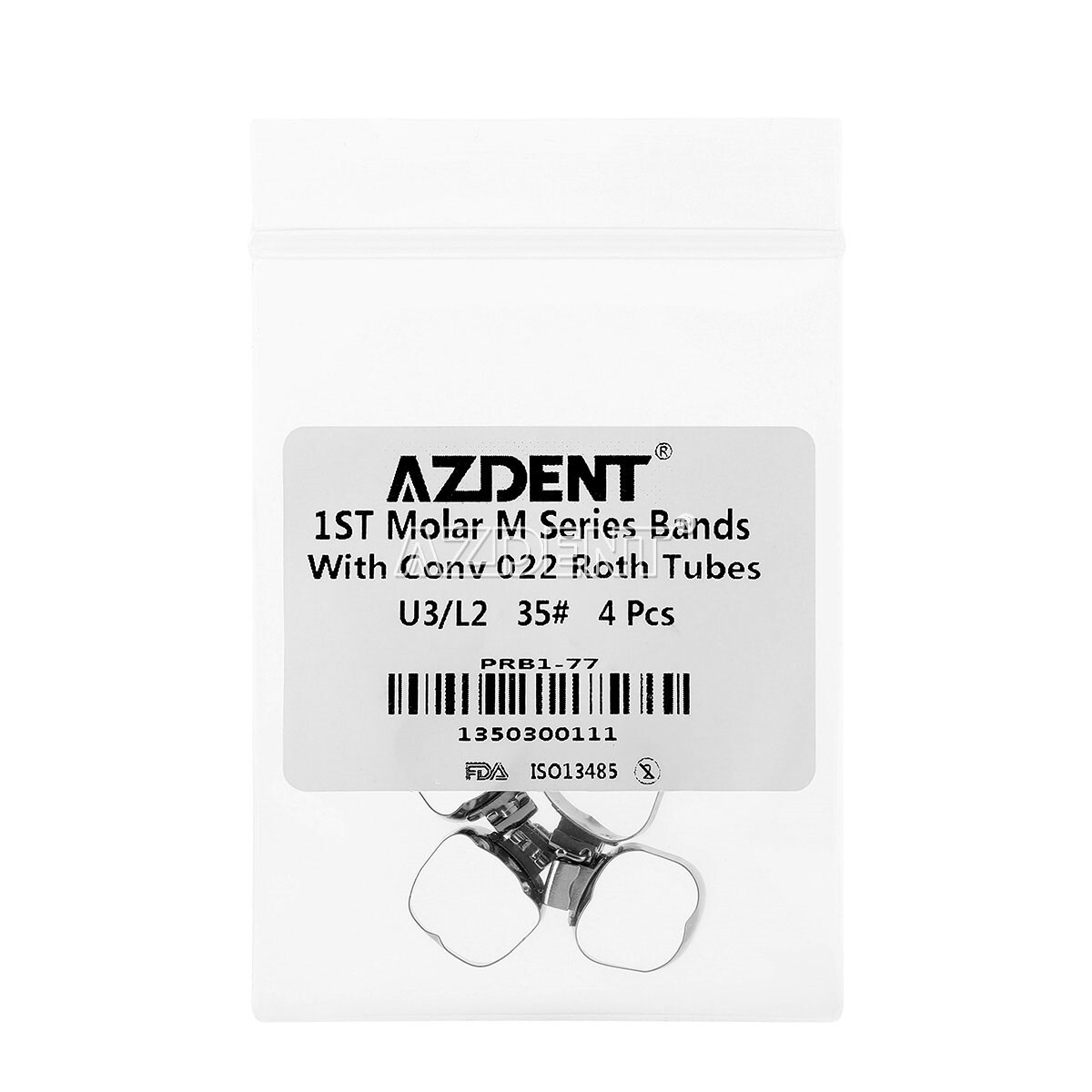 Dental Ortho Buccal Tube 1st Molar Bands Prewelded Roth.022 U3 L2 35#-40+# Conv