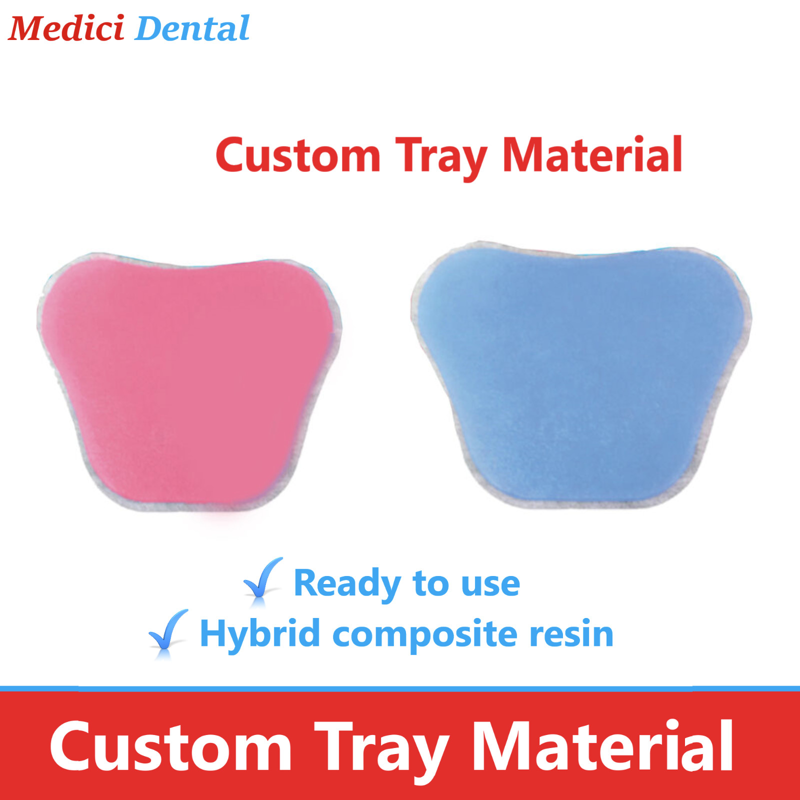 Dental Lab Custom Tray Material Hybrid composite resin, Light cure, Ready to use