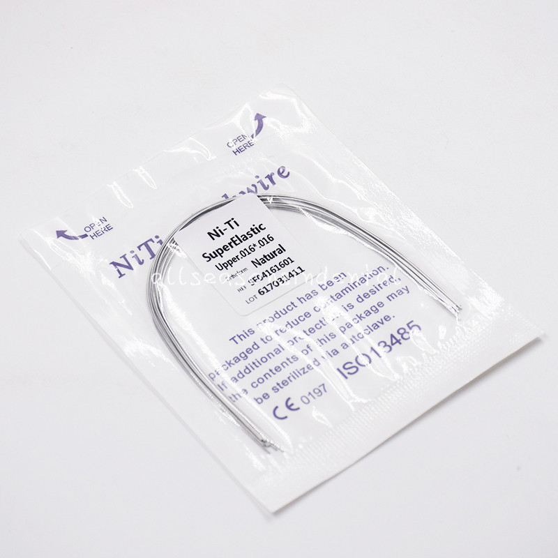 10Pcs Dental Ortho NITI Super Elastic Rectangular Arch Wires Natural 16*16 Upper