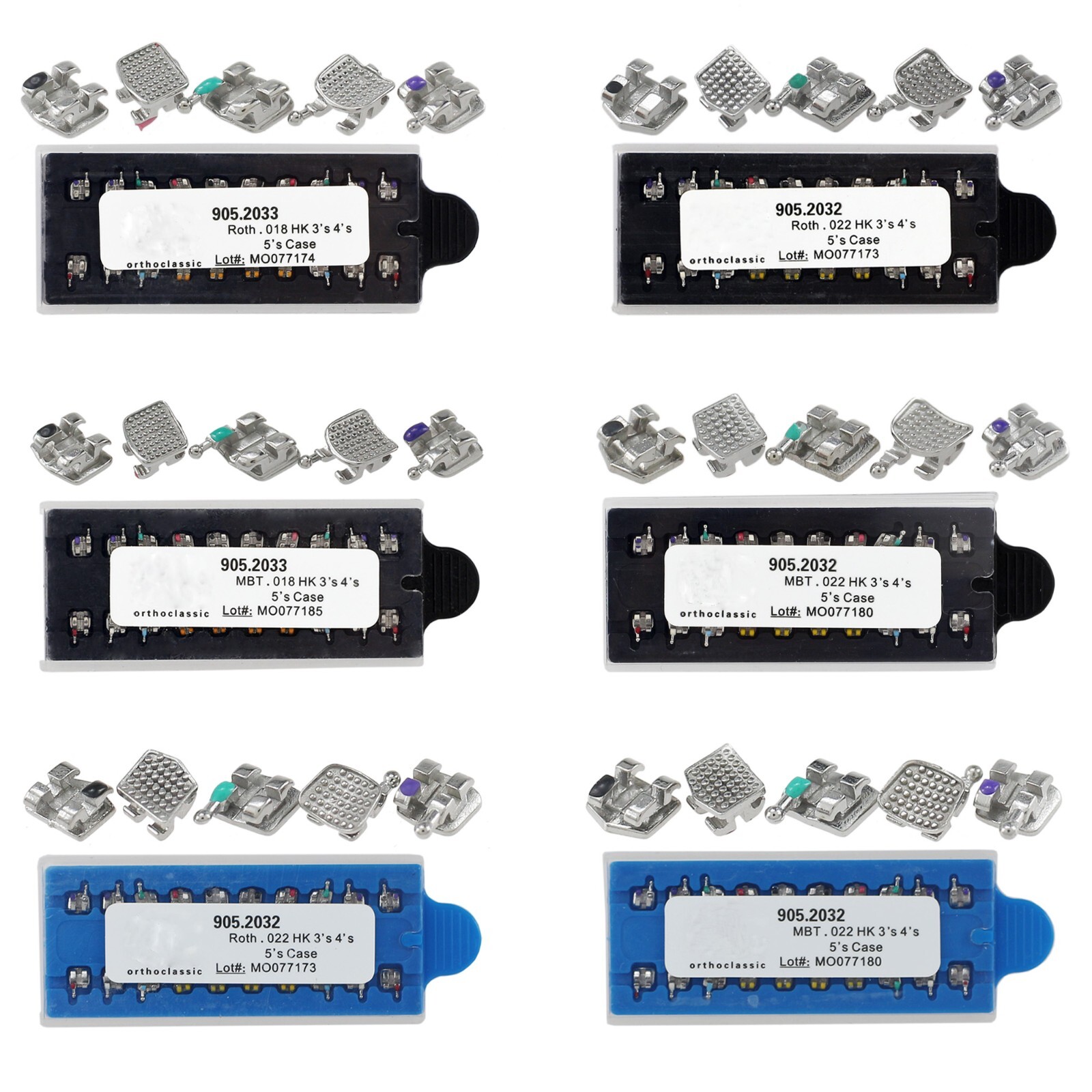 Dental Orthodontic Brackets Braces Mini Metal Roth MBT 018 022 345 Hooks MIM 5-5